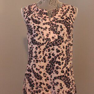 Talbot Pink and Black Floral Blouse